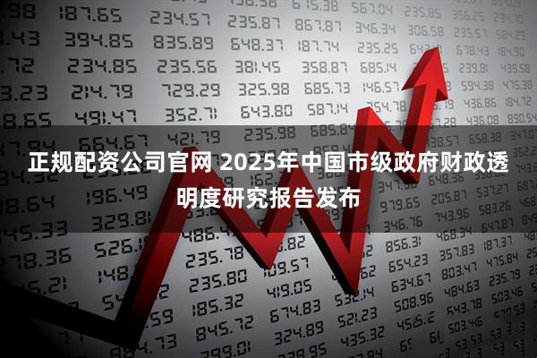 正规配资公司官网 2025年中国市级政府财政透明度研究报告发布