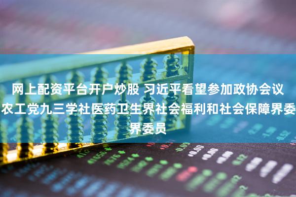 网上配资平台开户炒股 习近平看望参加政协会议的农工党九三学社医药卫生界社会福利和社会保障界委员